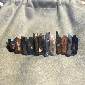 NEW Real Aura Quartz Barrette Clip